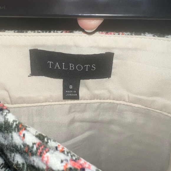 Talbots Button Front Plaid Wool Skirt - Picture 4 of 5